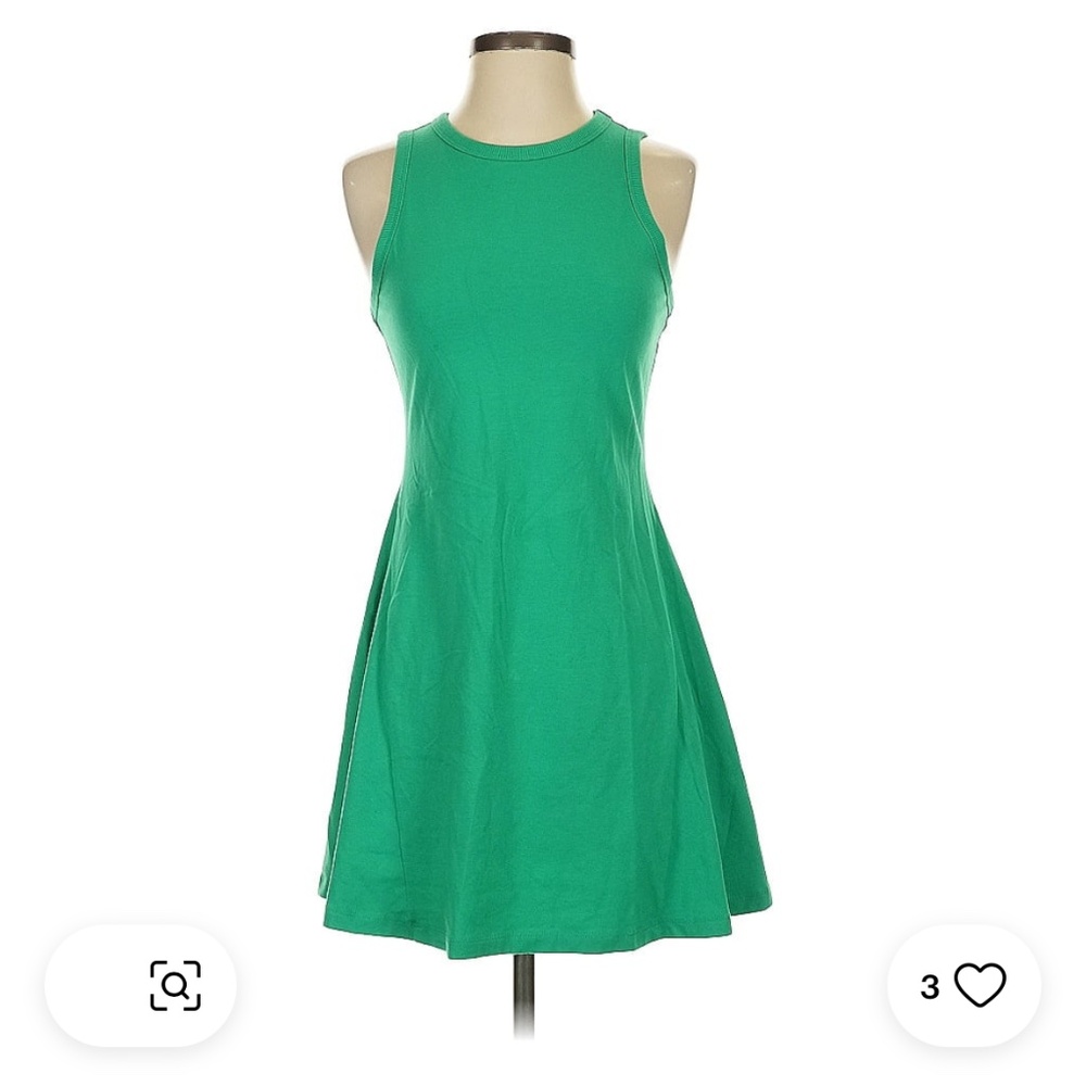 Green Sleeveless A-Line Dress